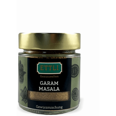 Garam masala in a screw-top jar - spice mix