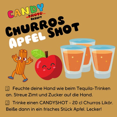 CANDYSHOTS Churros Classico - Zimt und Zucker Sahnelikör 4