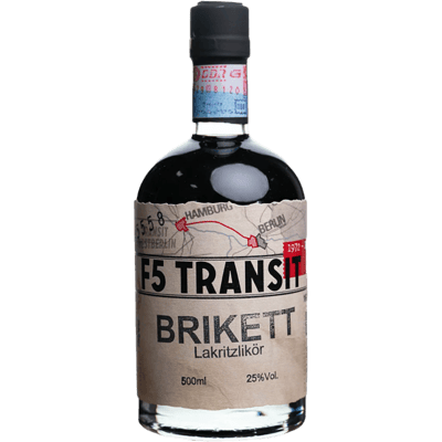 BRIKETT Lakritz Likör No. 5558 - F5-Transit - Transitschnaps