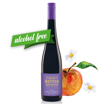 Obsthof Retter Edition Sommelier - WELL Apfel mit Kamille - alkoholfreie Alternative zum Wein