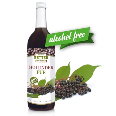 Obsthof Retter organic pure elderberry juice