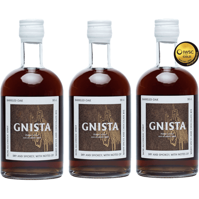 3x GNISTA Barreled Oak - Alcohol-free whisky alternative