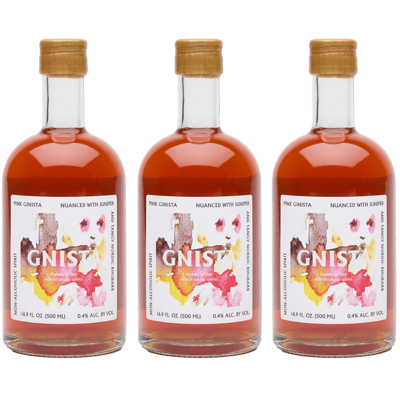 3x GNISTA Pink - Alkoholfreier Gin