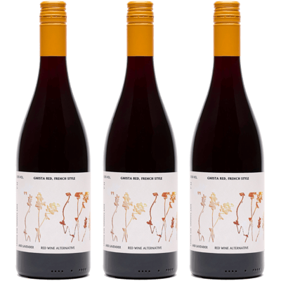 3x GNISTA Red Not Wine French Style - Alcohol-free wine alternative