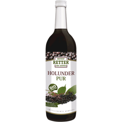 Obsthof Retter organic pure elderberry juice