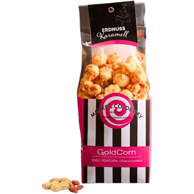 GoldCorn popcorn with peanut caramel