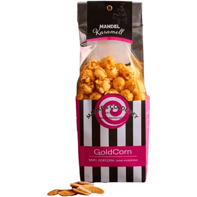 GoldCorn popcorn with almond caramel