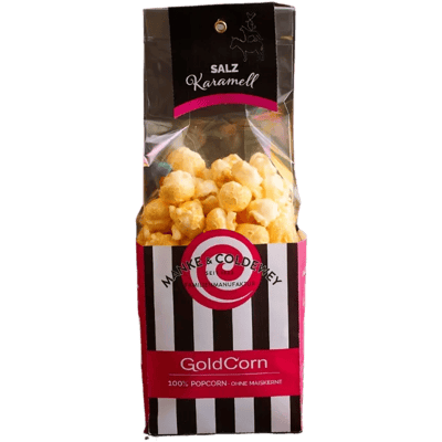 GoldCorn popcorn with salted caramel