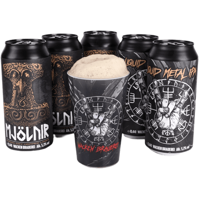 Wacken Festival Pack (3x Mjölnir + 2x Liquid Metal IPA + 1x plastic cup)