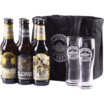 Wacken beer picnic (2x Baldur + 2x Sleipnir + 2x Mjölnir + 2x glasses + 1x carrier bag)