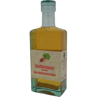 Organic rhubarb liqueur