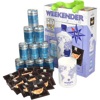 MyGinTonic WEEKENDER Box Nordés (1x Nordés Gin + 10x Fever Tree Mediterranean Tonic Water)