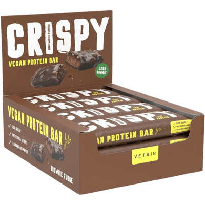 12-pack Vetain CRISPY Vegan Protein Bar Brownie