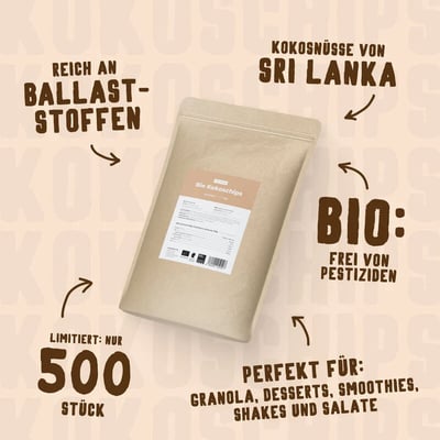 Vetain Bio Kokoschips geröstet