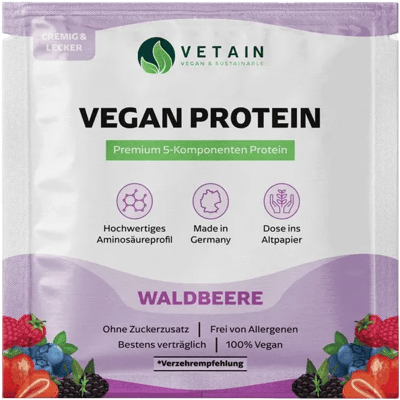 Vetain vegan protein powder berry