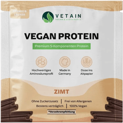 Vetain vegan protein powder cinnamon